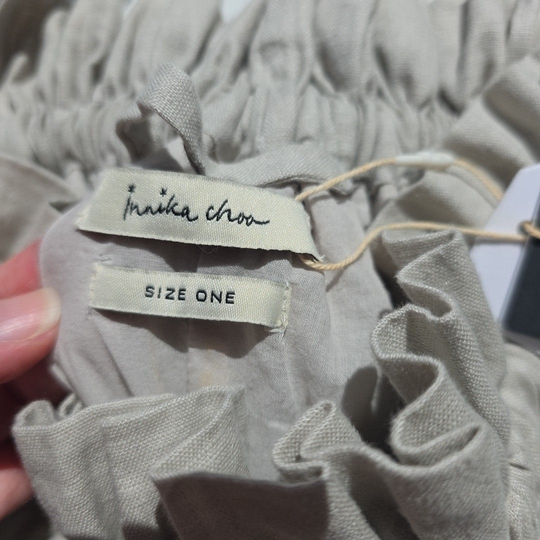 Innika Choo Linen Dress/Skirt In Light Beige — image 4 of 8